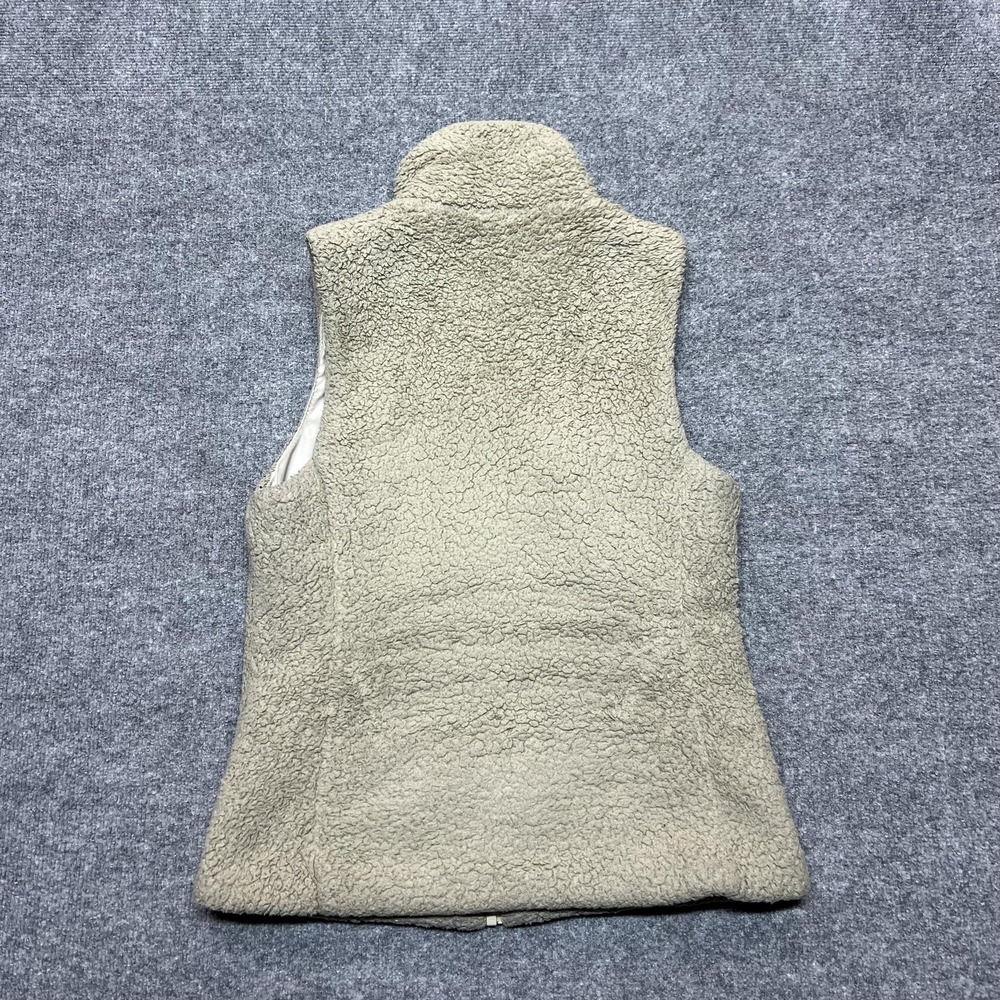 Patagonia Los Gatos Fleece Vest Womens Medium Beige Full Zip Pockets Sherpa Warm - Picture 4 of 10